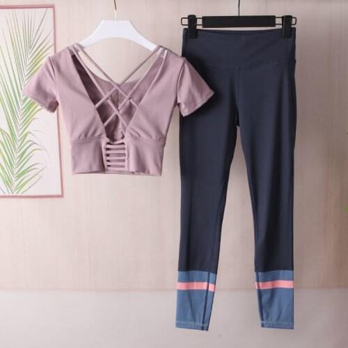 Yoga Set Women Jumpsuits Crop Top Shorts Seamless Pants Leggings Blouses Fitness Sports Outfits Gym Summer Two Pieces Clothes