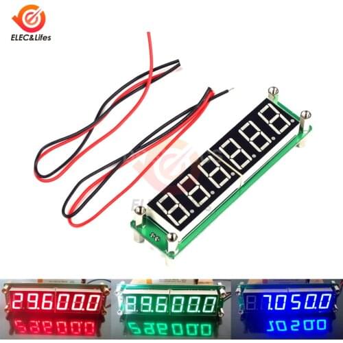 Red/Blue/Green LED display 6 digits 0.1MHz~65MHz Digital RF Frequency Meter Counter Tester Cymometer PLJ-6LED-A DC 8V~15V