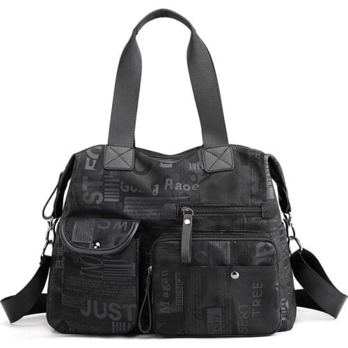 Fashion Leisure Nylon Woman Handbag Simple Large Capacity Single-shoulder Bag Waterproof Messenger Bag for Travel Business