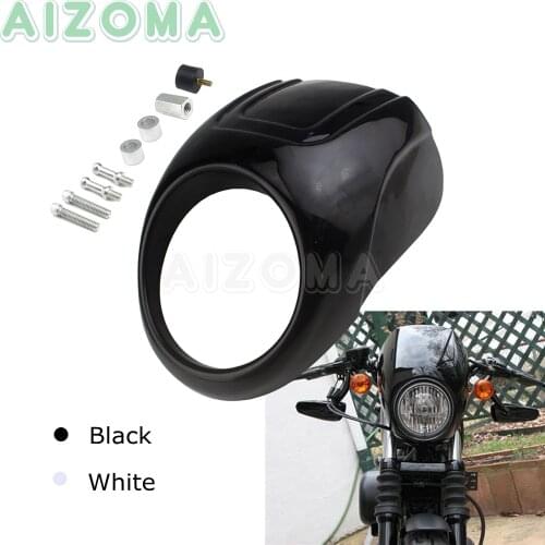 Motorcycle 5.75'' Headlight Fairing For Harley Sportster XL883 Iron XL1200 48 72 Dyna FXD/FXR 1973-up Front 5-3/4" Headlamp Cowl