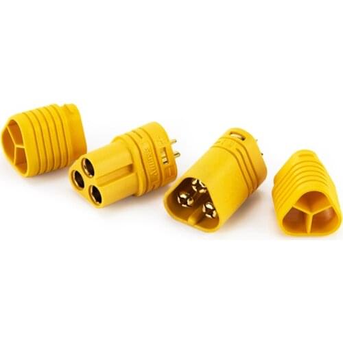 MT60 3 Pole Bullet Connector plug RC Lipo Battery RC Model Quadcopter Multicopter Plug Set Male Female 2pair/Lot