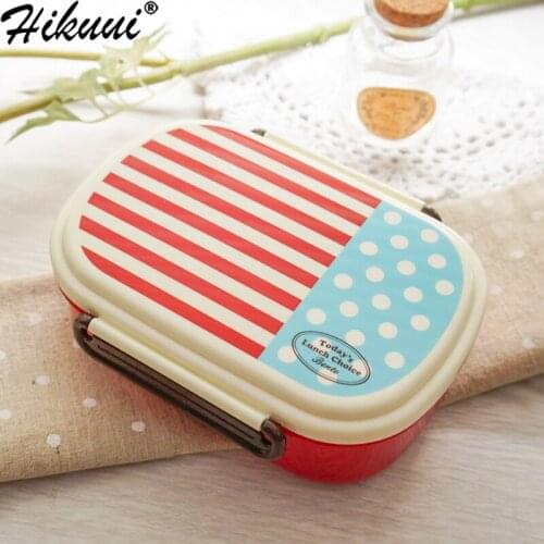 Cartoon Bento Lunch Box Student School Kids Plastic Food Storage Sealed Take-away Container Division Kitchen Packaging