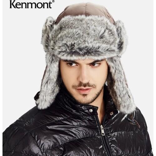 Mens thick cotton Hat Winter Hat mens outdoor large plush hat cold Ski Hat warm hat
