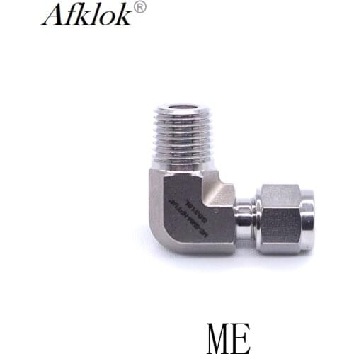 3/16" 1/4" 5/16" Tube OD stainless steel 316 Male Elbow Tube Fittings for CO2 gas