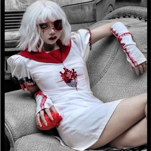 Original Design Punk Japanese Dark Gothic Lolita dark style Tokyo bloodthirsty girl Gothic dark black embroidery sailor JK XYGY