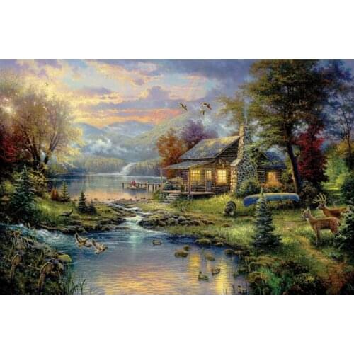 Spring The wooden puzzle 1000 pieces ersion paper jigsaw puzzle white card adult childrens educational toys