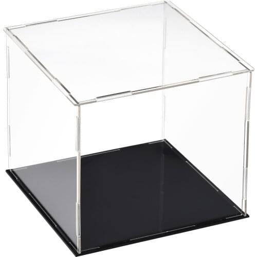 Uxcell Acrylic Clear Display Case Box Dustproof Protection Showcase Cube Collectibles Show Box 25x25x25cm