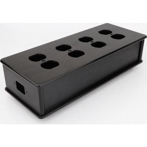 US AC Power Supply Distributor Aluminum Shell 8 Outlet BOX HIFI Chassis bar Power Strip Bar Distributor Aluminum 6 Outlet