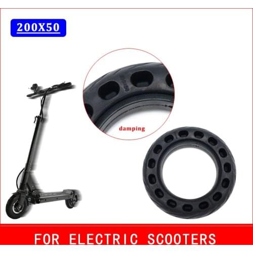 200x50 mm solid rubber tire 8 inch eco-friendly airless shock absorbing tyre wheel parts for electric foldable scooter