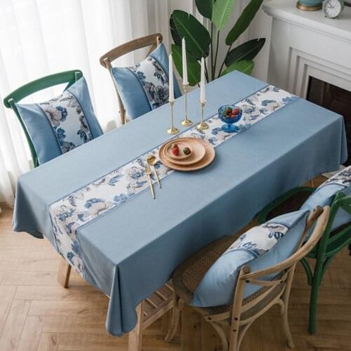 Modern Minimalist Embroidered Tablecloth Rectangular Waterproof With Tassel Meal Home Christmas Party Wedding Banquet Tablecloth
