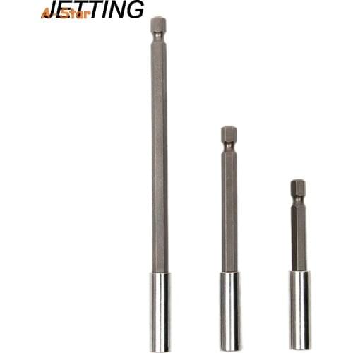JETTING 3Pcs/set 60/100/150mm Quick Release Magnetic Screwdriver Extension Bit Holder 1/4" Hex Shank Screwdriver Drill Bits