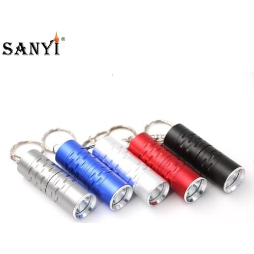 Sanyi XML T6 LED Mini Keychain Flashlight Portable Keyring Light Torch Key Chain 3 Modes Emergency Camping Lamp Backpack Light