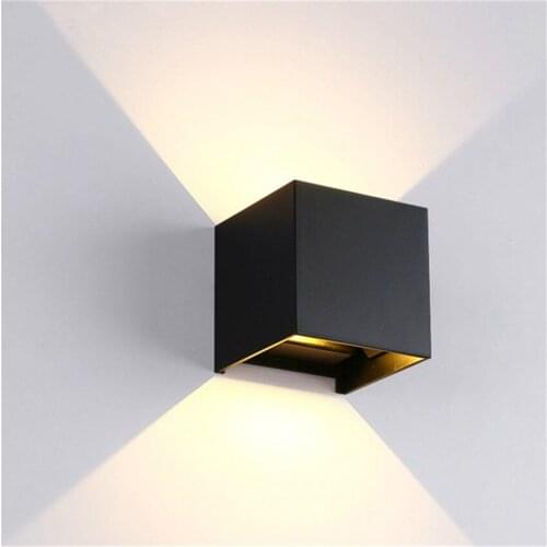 LED Wall Lamp IP65 Waterproof Indoor & Outdoor Aluminum Light Surface Mounted Cube Garden Porch NR-155