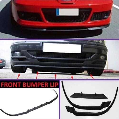 For Seat Leon MK1 1M Cupra R Front Bumper Lip Universal 3pcs Diffuser Black Bumper Lip Spoiler Body Kit Tuning Protector Quality