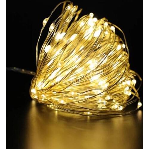 Fairy Lights USB 10m 100 Led String Lights IP65 Waterproof Sliver Wire Lights for Garden Living Room Christmas Tree Decoration