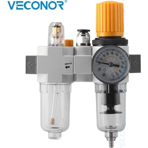 Air Compressor Air Filter Regulator Oil Water Separator Trap Filter Regulator Valve Automatic Drain Lubricator Pressure Gauge