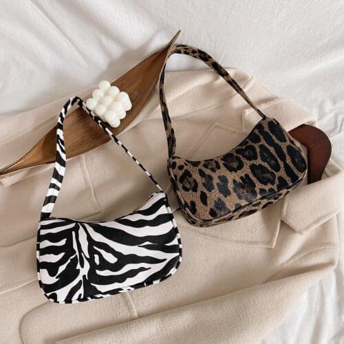 Women Hobo Travel Shoulder Bags Popular Simple Female Daily Handbags Totes Fashion Street PU Animal Printed Underarm Bag Hot