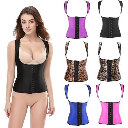 Women Gothic Clothes Corset Cincher Wide Straps Neoprene Girdle Vest Abdomen Belt Plus Size XS-6XL Wholesale