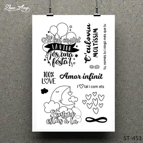 ZhuoAng Balloons Clear Stamp for Scrapbooking Rubber Stamp Seal Paper Craft Clear Stamps Card Making