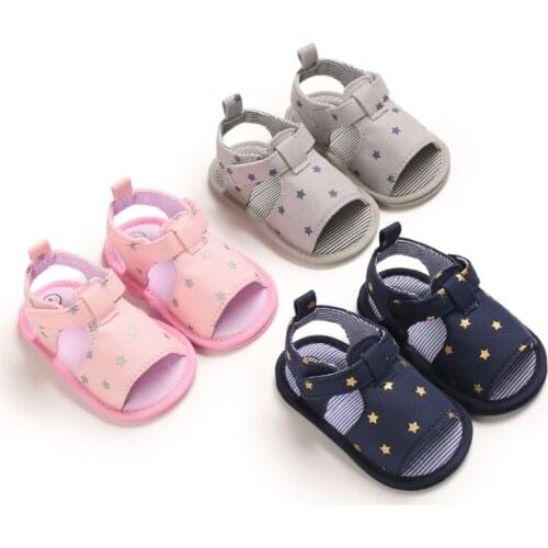 2021 Newborn Kid Baby Girl Boy Canvas Cotton Soft Sole Non Slip Infant Baby Shoes Star Floral Cute Kid Summer First Walkers