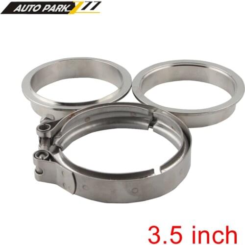 3.5 inch self Aligning Male/Female V-Band Vband Clamp CNC stainless Steel Flange Kit
