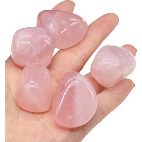 5Pcs Natural Wine Stone Without Hole Rose Quartz For Whiskey Beer Red Wine Keep Your Drink Cold Long