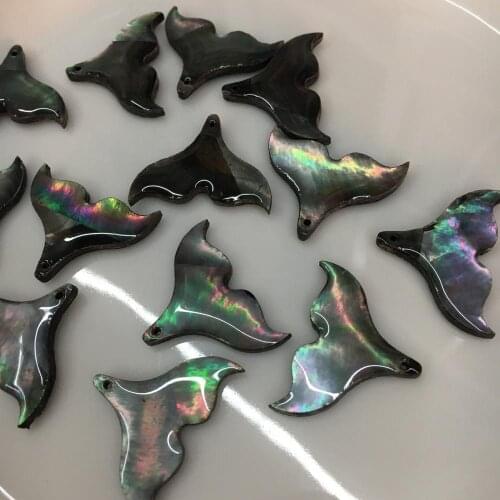 50pcs/lot Natural Abalone Mother of Pearl shell fish tail shell for diy jewelry