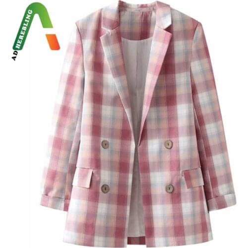 Adherebling Women's Double-breasted Blazers