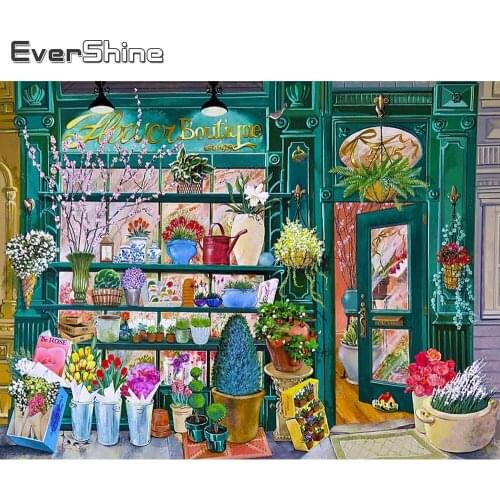 Evershine 5D Diamond Painting Store Mosaic Full Layout Diamond Embroidery Landscape New Arrival Cross Stitch Flower Wall Decor