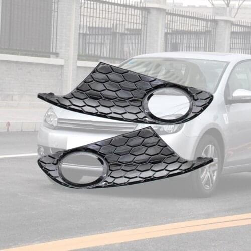 Black 2Pcs Exquisite Fog Light Grille Replacement 5K0853665 5K0853666 ABS Fog Light Cover Professional