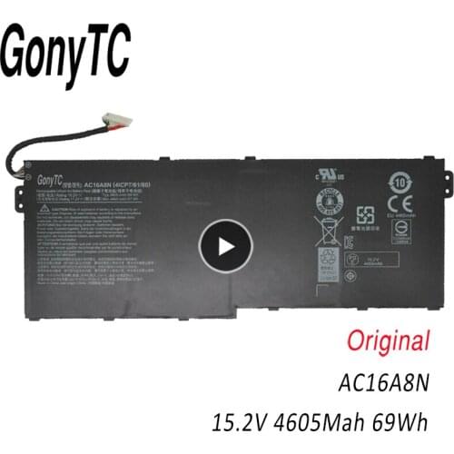 GONYTC NEW Genuine Original AC16A8N 4ICP7/61/80 Laptop Battery For Acer Aspire V17 V15 Nitro BE VN7-593G VN7-793G