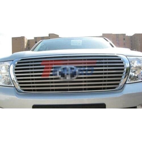 Chrome ABS Plastic Grill Griile FRame Trim For Toyota Land Crusier 200 LC200 FJ200 2008 2009 2010 2011
