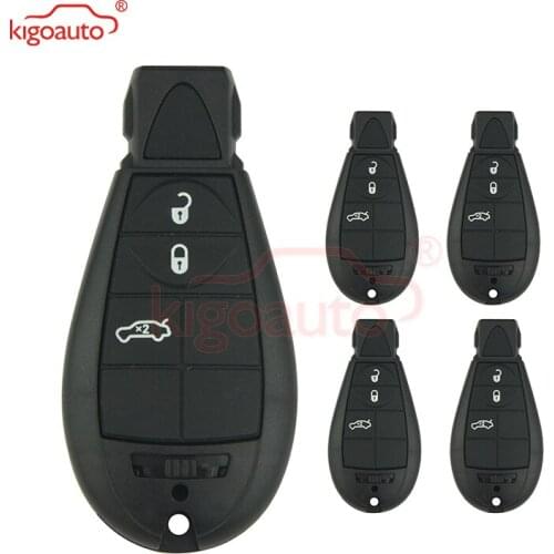 Kigoauto 5pcs 68066859AD 3 button 434Mhz for Chrysler 300C Voyager 2008 2009 2010 for Jeep Cherokee for Dodge Caliber Journey