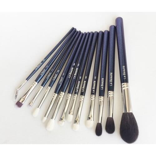 La Beaute Makeup Brushes High-Quality Goat Hair Face & Eye Set - Beauty Makeup Brushes Blender Tool