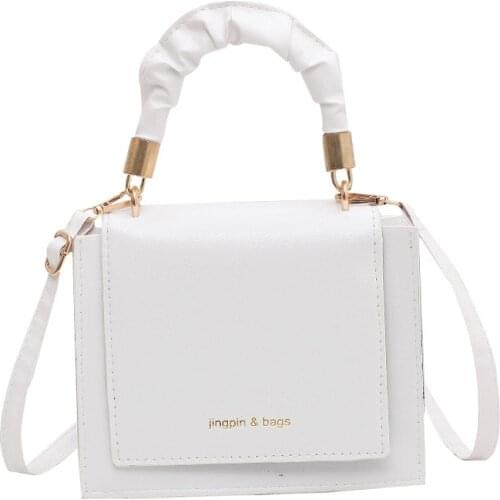 Hot Selling Womens Square Crossbody Bag Retro PU Shoulder Purse with Magnetic Lock Diagonal Bag for Daily Commute Solid