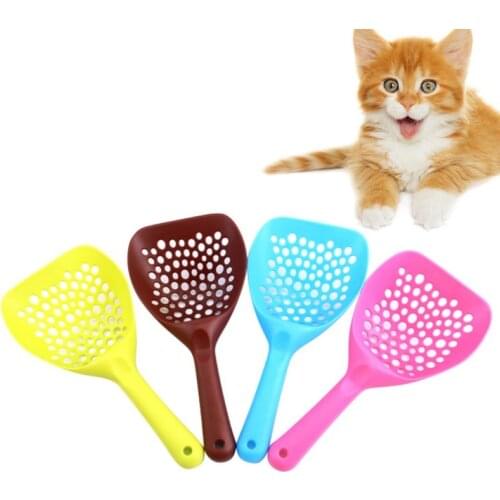 Kitten Sand Waste Scooper Shovel Plastic Litter Scoop Clean Tool for Pet Dog Cat dog scoop random color 1 pc