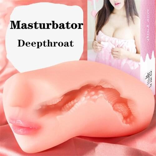 Deepthroat Masturbator Male Blowjob 18 Sex Toy for Male Real Pussy Ass Masturbator Vagina Sex Toys Men Intimate Erotic Toy Adult