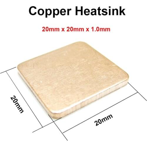 10pcs/lot 20x20x1.0mm DIY Copper Shim Heatsink thermal Pad Cooling for XBOX360 PS2 3 4 BGA CPU VGA Chip RAM IC Cooler Heat sink
