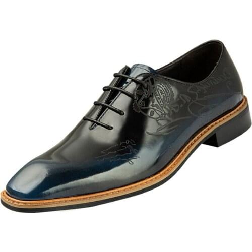 Genuine Cow Leather Business Men Dress Shoes Patent Leather Oxford Shoes For Men Luxury Italian Brand Formal Shoes