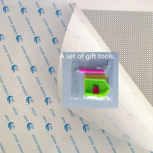 Diy Diamond embroidery Square/Round empty canvas markings diamond painting blank grid (A set of gift tools.)