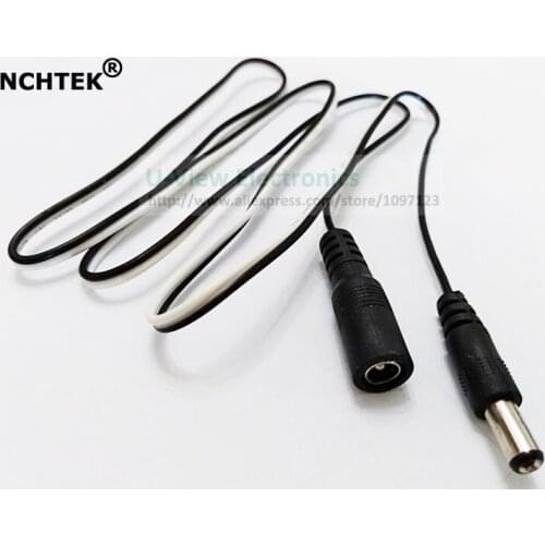 NCHTEK BLACK+WHITE DC 5.5x2.1mm Power Male to Female Plug Adapter Extension Connector Cable About 1M/Free Shipping/20PCS