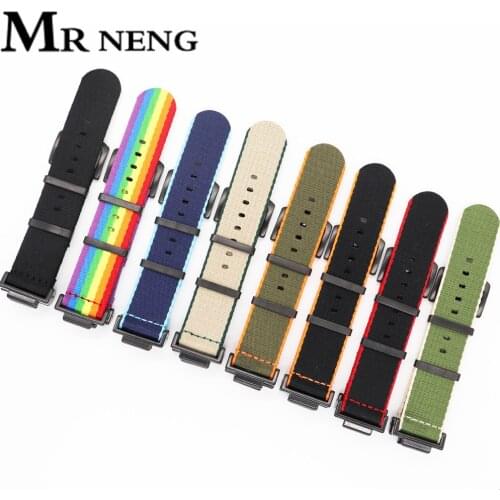Nylon Metal Watch Band For 22mm GA2100 Watch Strap Black Metal Stainless Steel Adapters for GA2110 Remove quickly Watchband