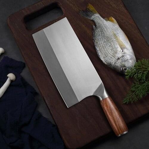 Butcher Knife High Carbon Clad Steel Chop Knife Handmade Forged Chinese Cleaver With Full Tang Handle Chef Cooking Tools
