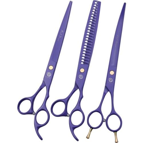 Purple Dragon 8 inch Pet Grooming Scissors Dog Grooming Scissors Professional Dog Shears Dog Cat Hair Clippers Cutting Cat Hair