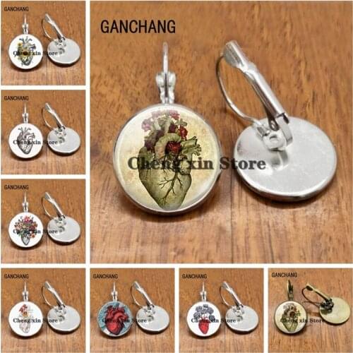 Heart earrings medical anatomical heart earrings for doctors and nurses earrings jewelry gifts for doctors Halloween gifts