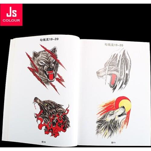 Tattoo Book Stencil Wolf Drawing Wholesale Colors Beast A4 Sketchbook Flash Designs China Sketch Book Tattoo Accessories Supply