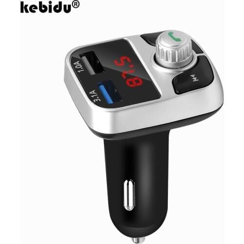 3.1A Fast Dual USB Charger MP3 Player Handsfree Car Kit FM Transmitter Bluetooth 4.2 support TF Card U disk QC2.0 Power Adapter