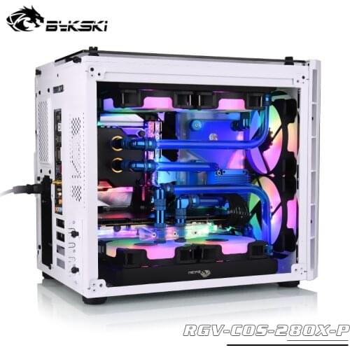 BYKSKI water tank for Corsair 280Xd Computer Case cooling Distro plate RGB tank, RGV-COS-280X-P cooler heat sinks