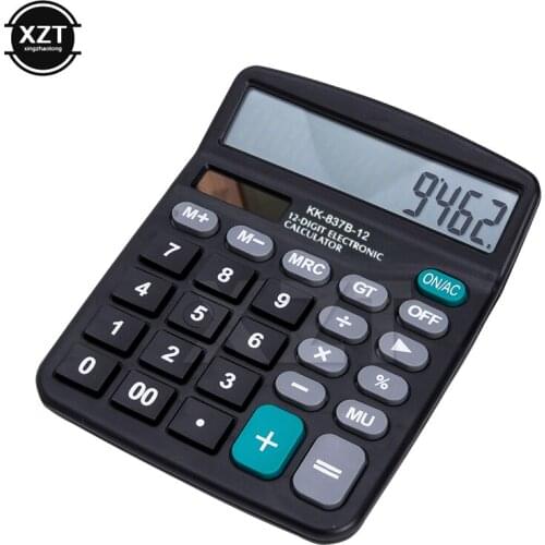 High Quality Powered 12 Digit Electronic Calculator and Button Calculator Calculate Commercial Tool Battery
