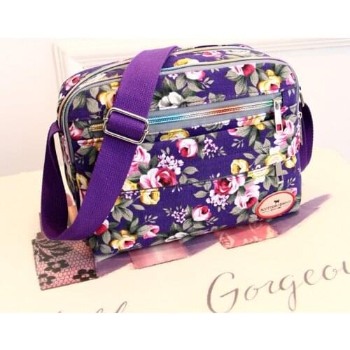 Hot Sale 2021 Womens Canvas Bags Shoulder Diagonal Small Square Handbag Multifunctional Large Capacity Nylon Crossbody Bag